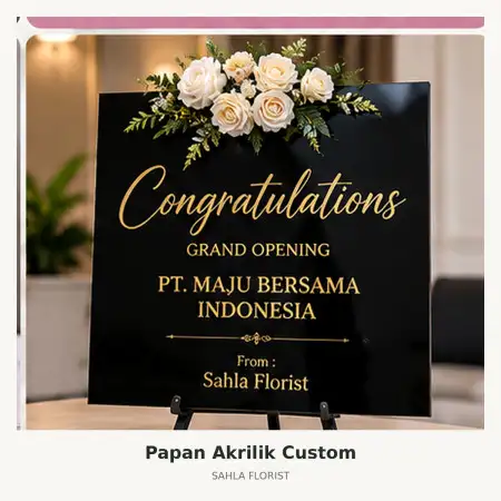 Papan Bunga Akrilik Manggarai Timur